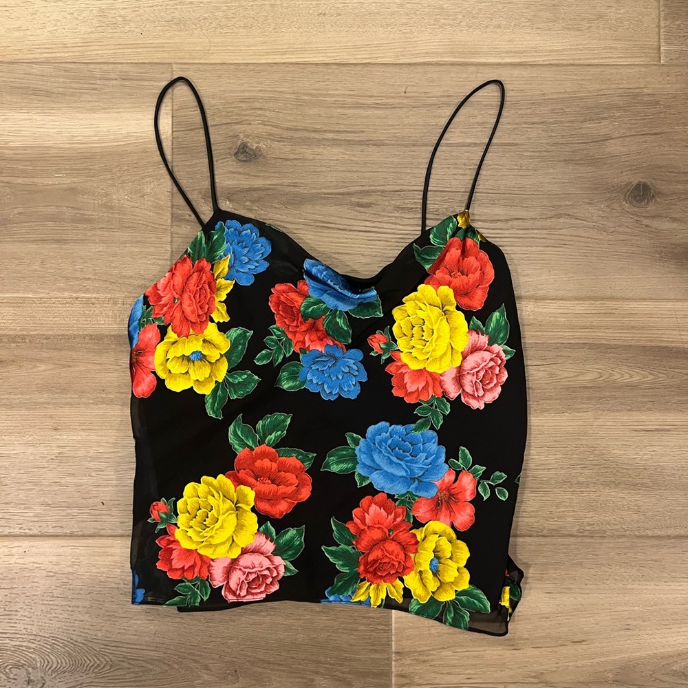 Alice + Olivia Harmon Floral Slip Tank